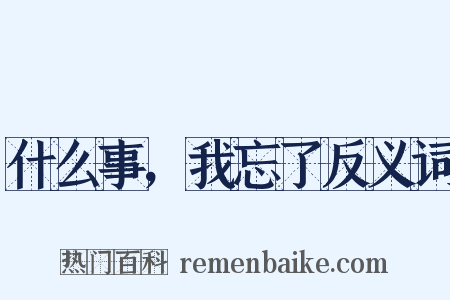 什么事，我忘了反义词是什么意思的图片